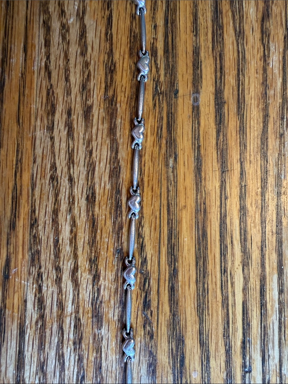 10K white gold Heart Bracelet - Picture 2 of 3